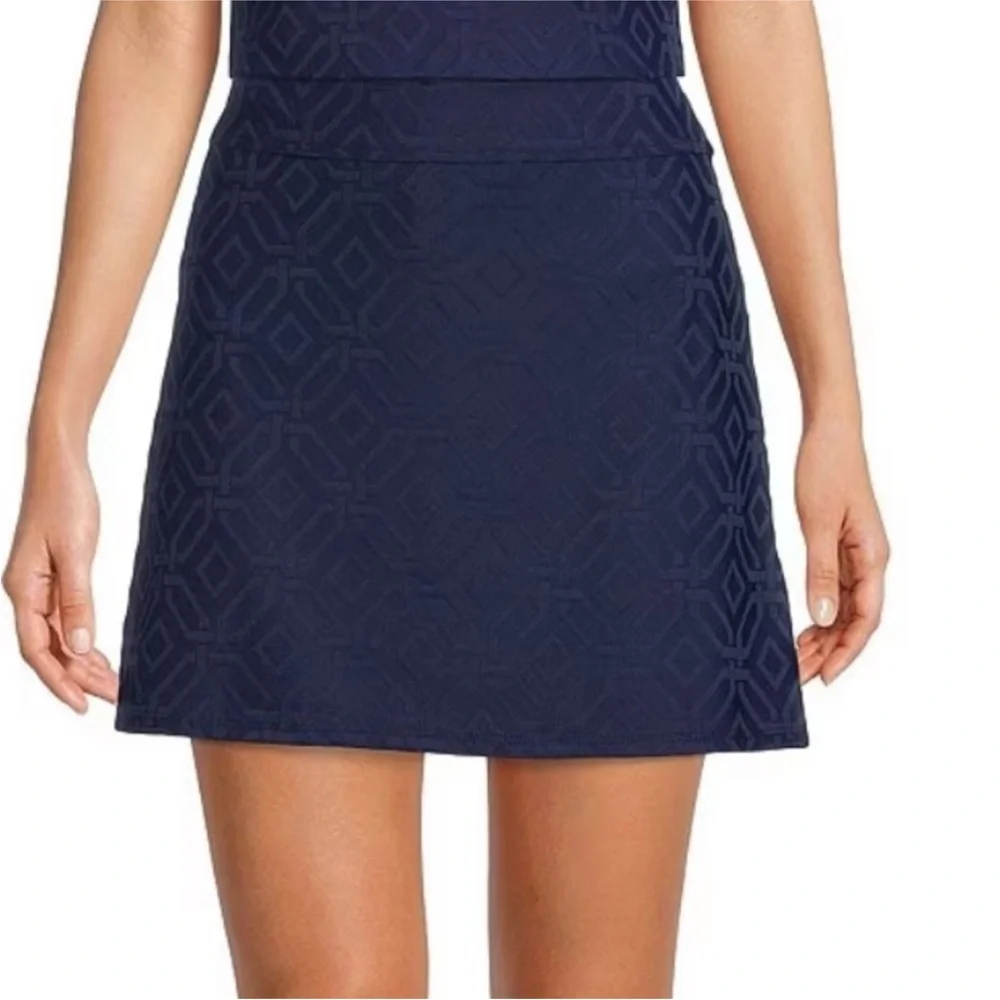 Jude Connally Fern Solid Jacquard Pull-On Skort navy - Picture 13 of 13